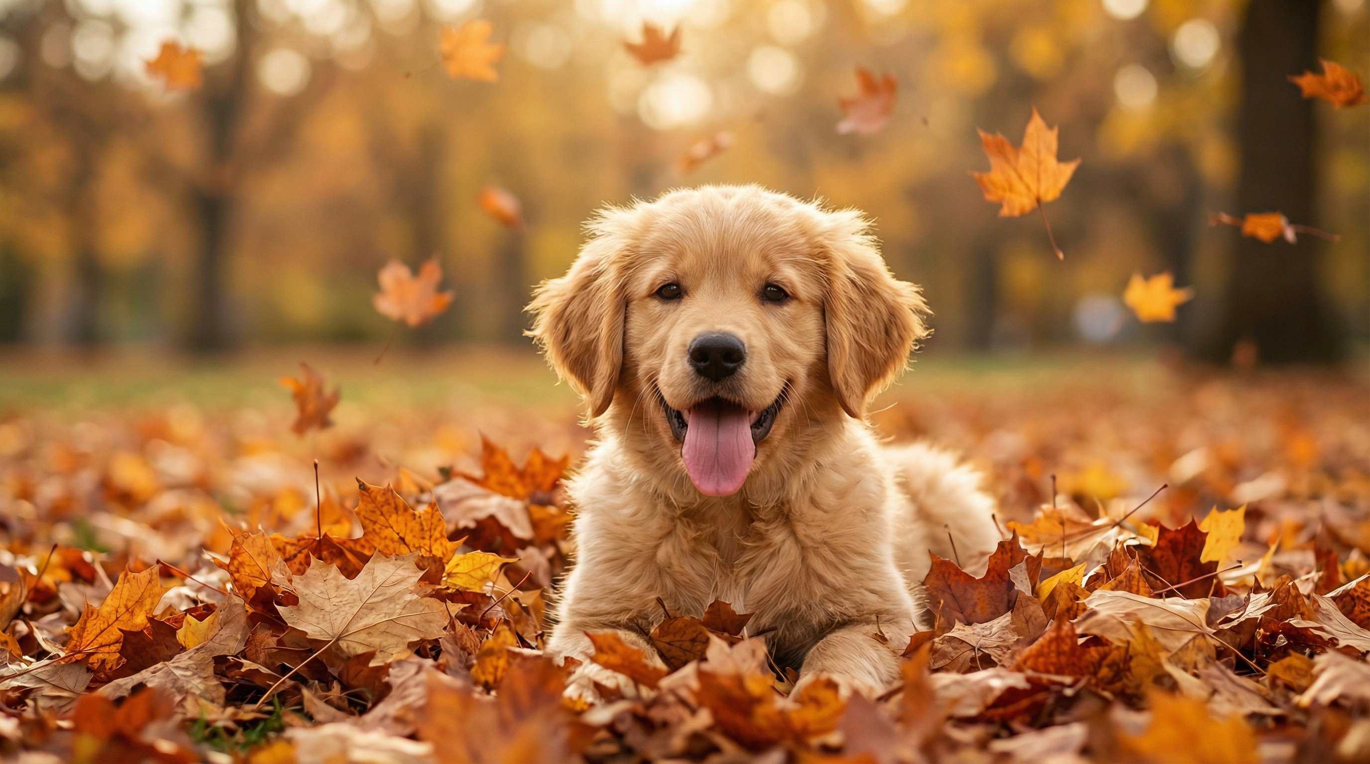 同人动漫金毛幼犬秋日视频