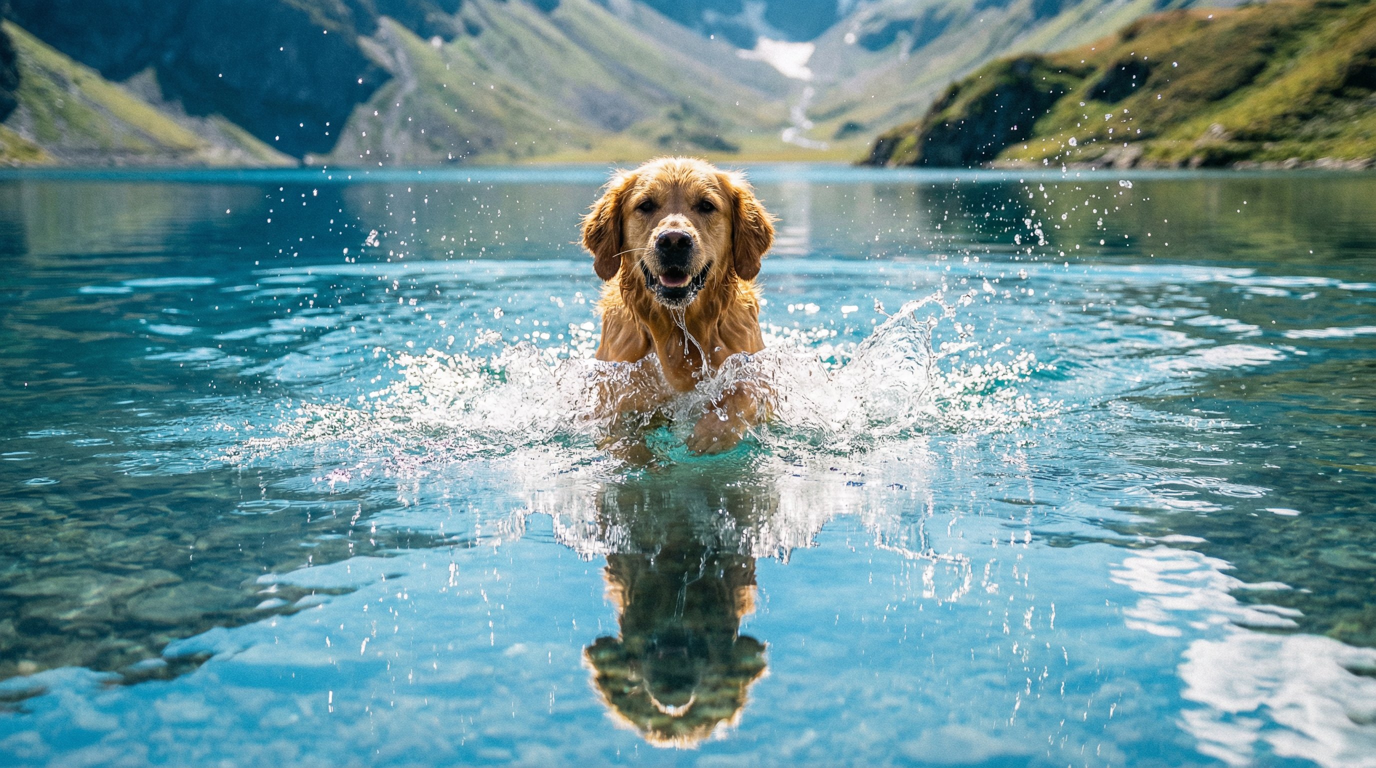 同人动漫金毛游泳视频