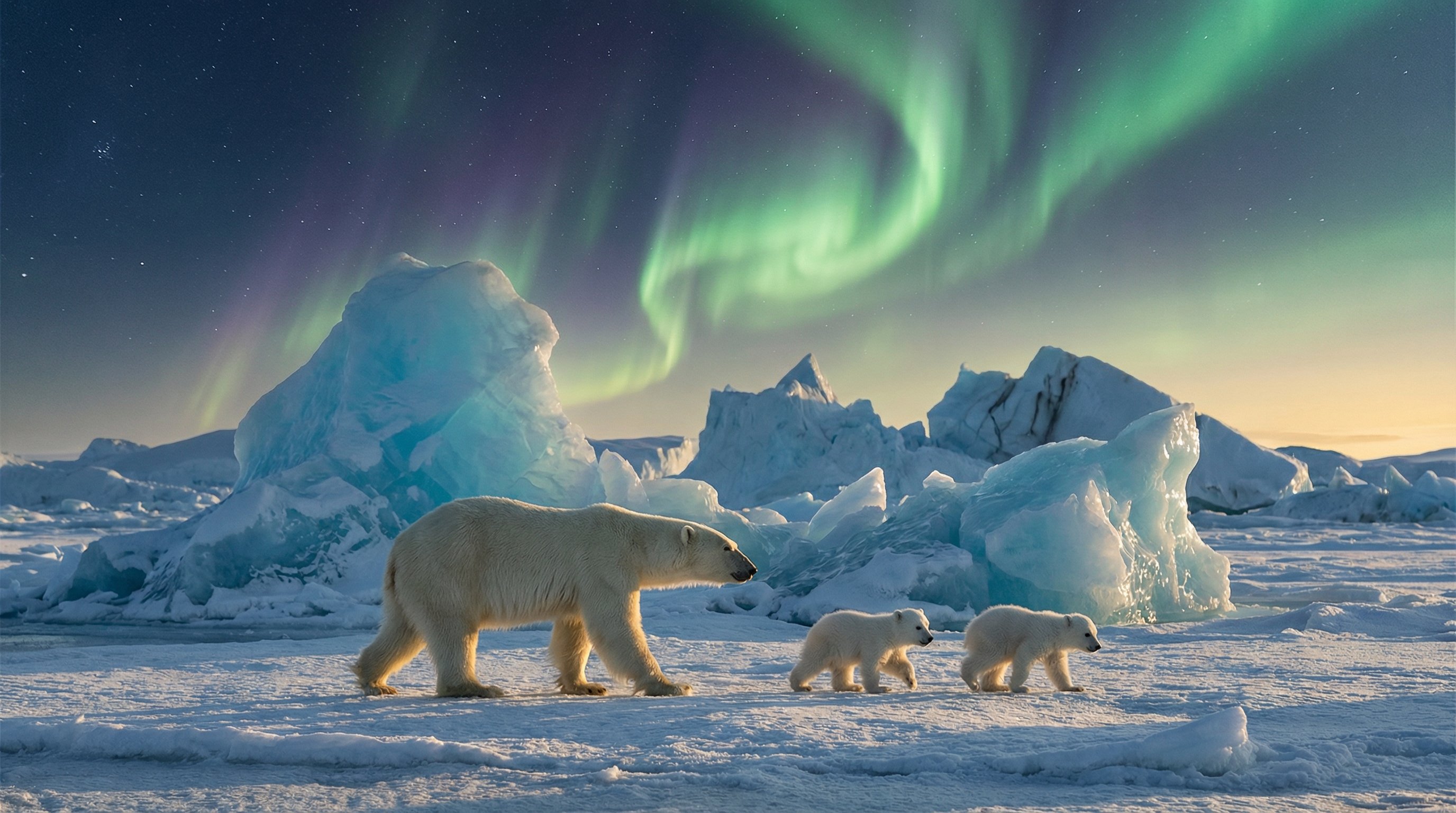 同人动漫北极熊极光视频